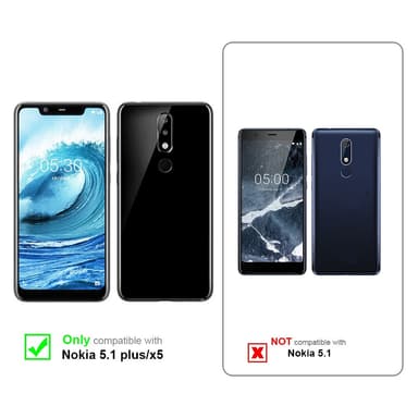 Skal Nokia 5.1 PLUS / X5 Fodral Case (Svart)