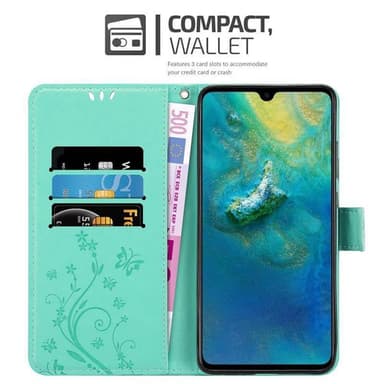 Huawei MATE 20 Plånboksfodral Skal (Turkos)