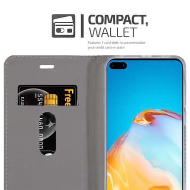 Huawei P40 Plånboksfodral Skal (Grå)