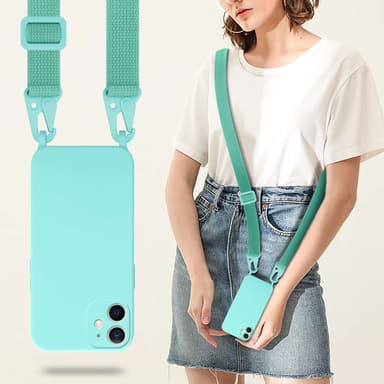 iPhone 12 MINI Skal Fodral Kedja (Turkos)