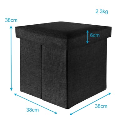 Hopfällbar sittpall 38x38x38 cm Sittstol Sittkub