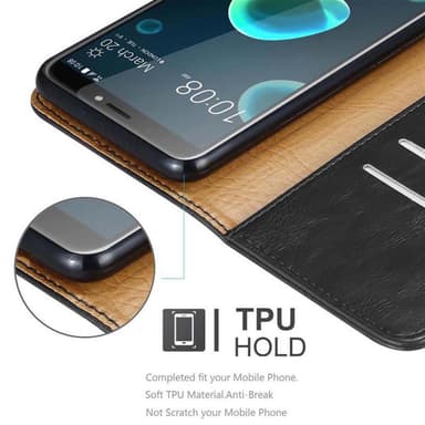 HTC Desire 12 PLUS Plånboksfodral Skal (Svart)
