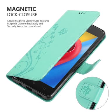 Motorola MOTO C Plånboksfodral Skal (Turkos)
