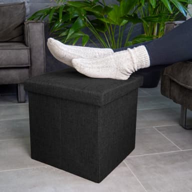 Hopfällbar sittpall 38x38x38 cm Sittstol Sittkub