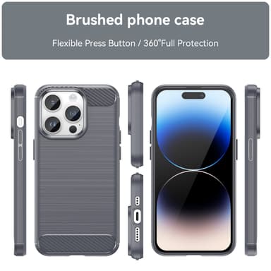 iPhone 14 PRO Skal Fodral Case (Grå)