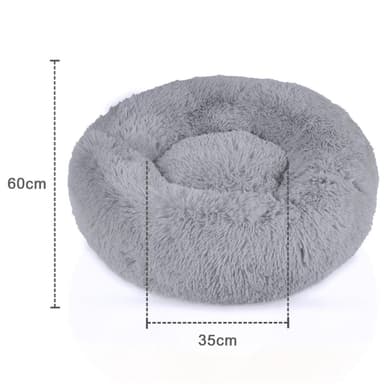 Hundbädd Kattbäddskudde Hund Katt Soffa 60cm (ljusgrå)