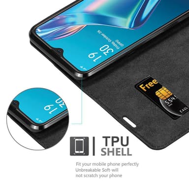 Oppo A12 Skal Fodral Case (Svart)