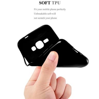 Samsung Galaxy J1 2015 Skal Fodral Case (Svart)