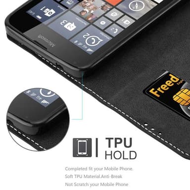 Nokia Lumia 640 Skal Fodral Case (Svart)