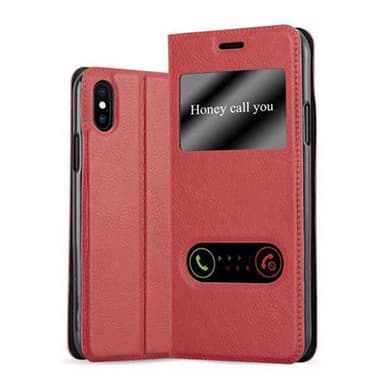 iPhone X / XS Plånboksfodral Skal (Röd)