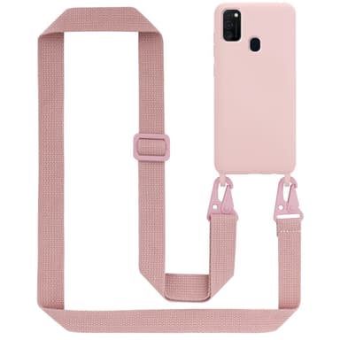 Samsung Galaxy M21 / M30s Skal Fodral Kedja (Rosa)