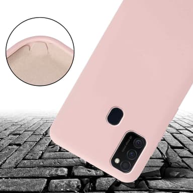 Samsung Galaxy M21 / M30s Skal Fodral Kedja (Rosa)