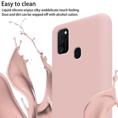 Samsung Galaxy M21 / M30s Skal Fodral Kedja (Rosa)