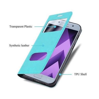 Samsung Galaxy A5 2017 Plånboksfodral Skal (Turkos)