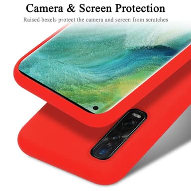 Oppo FIND X2 PRO Skal Fodral Case (Röd)