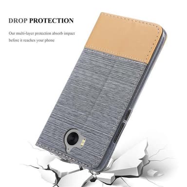 Huawei Y5 2017 / Y6 2017 Plånboksfodral Skal (Grå)