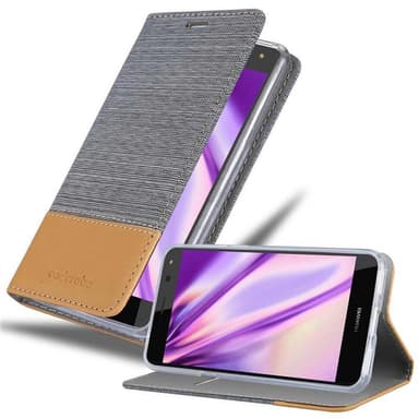 Huawei Y5 2017 / Y6 2017 Plånboksfodral Skal (Grå)