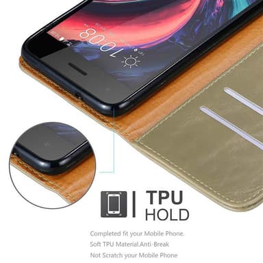 HTC Desire 10 PRO Plånboksfodral Skal (Brun)
