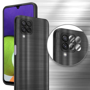 Samsung Galaxy A22 4G Skal Fodral Case (Svwart)