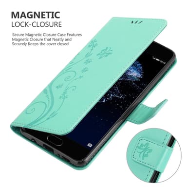 Huawei P10 Plånboksfodral Skal (Turkos)