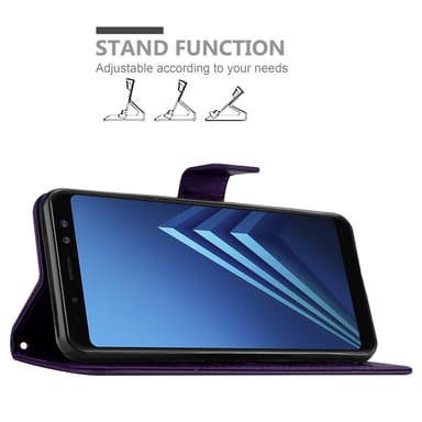 Samsung Galaxy A8 2018 Plånboksfodral Skal (Lila)