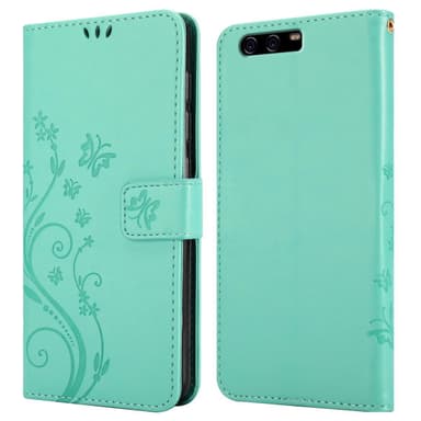 Huawei P10 Plånboksfodral Skal (Turkos)