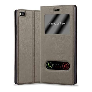 Huawei P8 Plånboksfodral Skal (Brun)