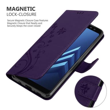 Samsung Galaxy A8 2018 Plånboksfodral Skal (Lila)