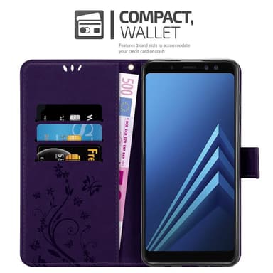 Samsung Galaxy A8 2018 Plånboksfodral Skal (Lila)