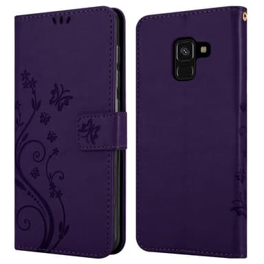Samsung Galaxy A8 2018 Plånboksfodral Skal (Lila)