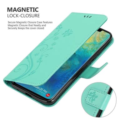 Huawei MATE 20 PRO Plånboksfodral Skal (Turkos)