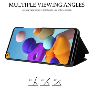 Samsung Galaxy A21s Plånboksfodral Skal (Svart)