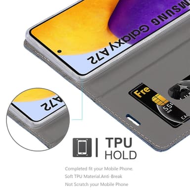 Samsung Galaxy A72 4G / 5G Plånboksfodral Skal (Blå)