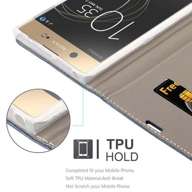 Sony Xperia XA1 ULTRA Plånboksfodral Skal (Blå)