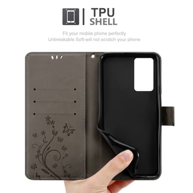 Realme GT 2 / GT Neo 2 Plånboksfodral Skal (Grå)