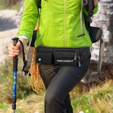 Fanny pack med 4 fack Justerbar längd vattentät vaska