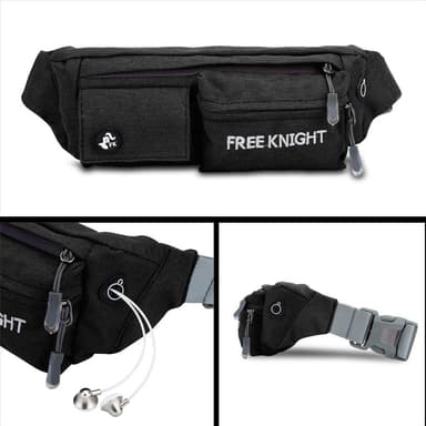Fanny pack med 4 fack Justerbar längd vattentät vaska