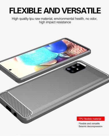 Samsung Galaxy A71 4G Skal Fodral Case (Grå)