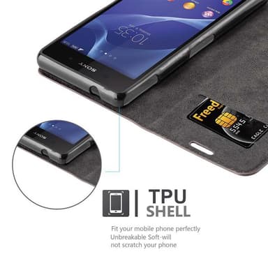 Sony Xperia Z2 COMPACT Skal Fodral Case (Brun)