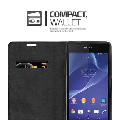 Sony Xperia Z2 COMPACT Skal Fodral Case (Brun)