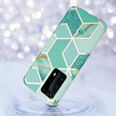 Huawei P40 Plånboksfodral Skal (Grön)