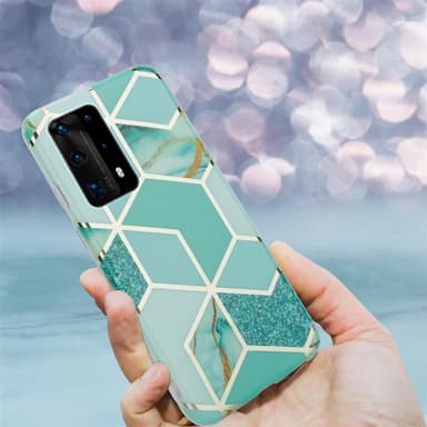 Huawei P40 Plånboksfodral Skal (Grön)