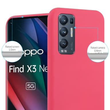 Skal Oppo FIND X3 NEO Fodral Case (Röd)