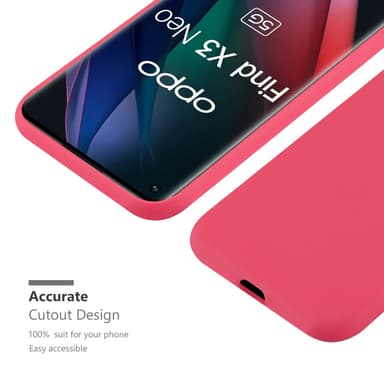 Skal Oppo FIND X3 NEO Fodral Case (Röd)