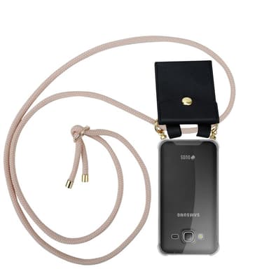 Samsung Galaxy J3 2016 Skal Fodral Kedja (Rosa)