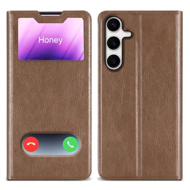 Samsung Galaxy S24 PLUS Plånboksfodral Skal (Brun)