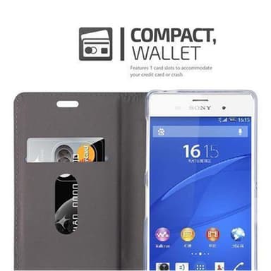 Sony Xperia Z3 Plånboksfodral Skal (Grå)