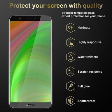 Huawei P SMART 2018 / Enjoy 7S 3x Skyddsglas Skyddsfilm