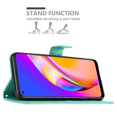 Oppo A94 5G Plånboksfodral Skal (Turkos)