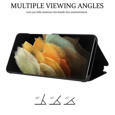 Samsung Galaxy S21 ULTRA Plånboksfodral Skal (Svart)